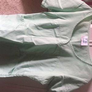 Adar scrub top in mint green